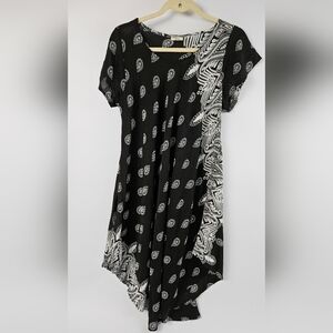 Exist Black and White Asymmetrical Dress